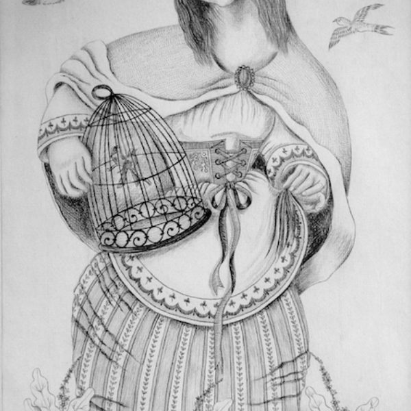 Fritzi Brod's Untitled (Woman with birds)