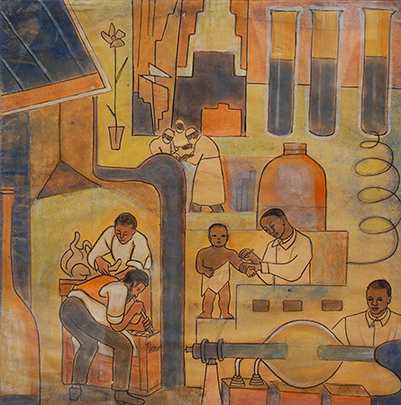 Mural Study - The Negro’s Contribution to Medicine and Veterinary Science